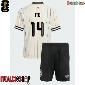 Giappone Junya Ito #14 Seconda Maglia Bambino Mondiali 2026 Manica Corta (+ Pantaloni corti)